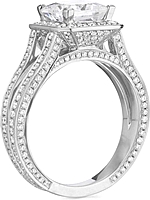 Henri Daussi Split Shank Diamond Engagement Ring