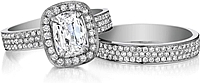Henri Daussi Triple Row Pave Diamond Band