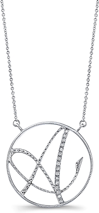 Jeff Cooper Adjustable Diamond 'A' Pendant
