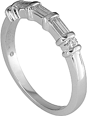 Jeff Cooper Baguette and Round Diamond Wedding Band