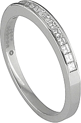 Jeff Cooper Channel Set Asscher Cut Diamond Wedding Band