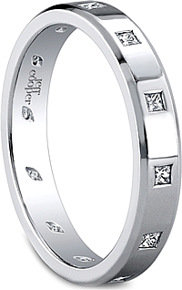 Jeff Cooper Eternal Collection Princess Cut Wedding Band