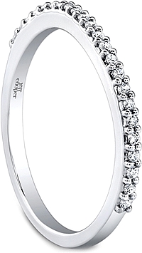Jeff Cooper Fitted Shares Prong Diamond Wedding Band