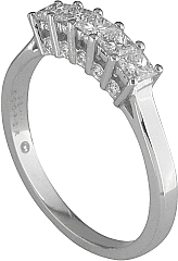 Jeff Cooper Heritage Collection Princess Cut Diamond Wedding Band