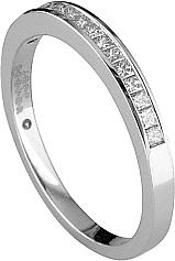 Jeff Cooper Princess Cut Diamond Wedding Band