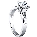 Jeff Cooper Trellis Engagement Ring with Channel-Set Princess Cut Diamonds