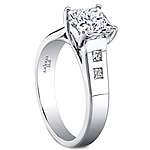 Jeff Cooper Trellis Engagement Ring w/ Princess Cut Side Stones