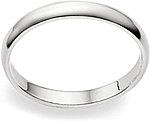 Ladies Platinum Wedding Band - 2mm