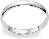 Ladies Platinum Wedding Band - 3mm