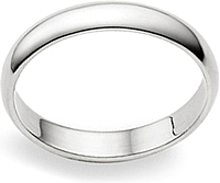 Ladies Platinum Wedding Band - 4mm
