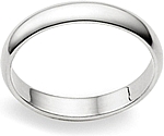 Ladies Platinum Wedding Band - 4mm