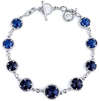 Michael M. Midnight Blue Sapphire  & Diamond Bracelet