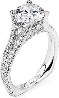 Michael M. Split Shank Diamond Engagement Ring