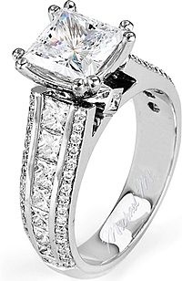 Michael M. Triple Row Diamond Engagement Ring