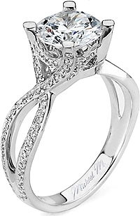 Michael M. Twist Shank Diamond Engagement Ring