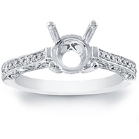 Pave Diamond Vintage Setting