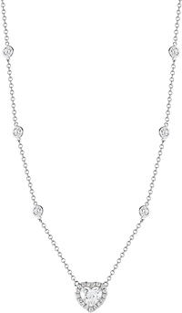 Platinum Diamond Heart Pendant- 1.01ct TW