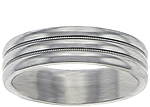 Platinum Milgrain Comfort-Fit Wedding Band