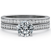 Precision Set Channel Engagement Ring .50ct tw