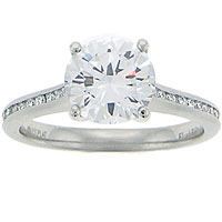 Precision Set Channel-set Matte Finish Engagement Ring .20ct tw