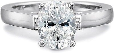 Oval diamond engagement ring solitaire