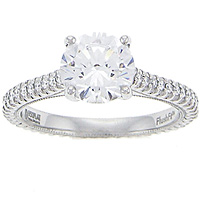 Precision Set Micro Prong-Set Diamond Engagement Ring .25ct tw