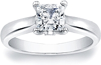 Princess Cut Solitaire Engagement Ring with 'Surprise' Diamond