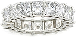 Radiant Platinum Eternity Ring