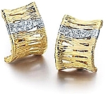 Roberto Coin Elephantino Yellow Gold Earrings with Diamonds