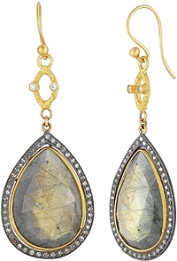 Sara Weinstock Labradorite &amp; Diamond Earrings