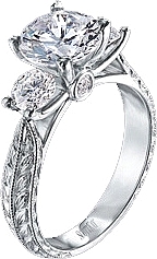 Scott Kay .40ct Vintage Style Signature Crown Engagement Ring