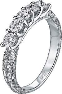 Scott Kay 5 Stone Diamond Vintage Wedding Band