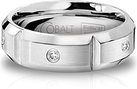 Scott Kay Cobalt Gents Wedding Band With Diamonds -7.0MM