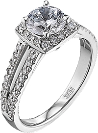 Scott Kay Contemporary Collection Pave Diamond Engagement Ring