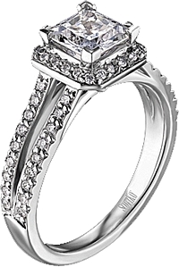 Scott Kay Contemporary Collection Pave Diamond Engagement Ring