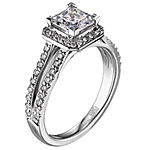 Scott Kay Contemporary Collection Pave Diamond Engagement Ring