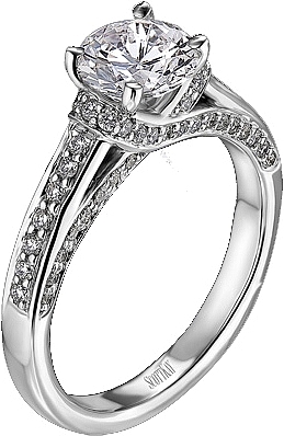 Scott Kay Pave Diamond Engagement Ring .38ct tw