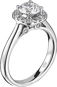 Scott Kay Pave Halo Diamond Engagement Ring