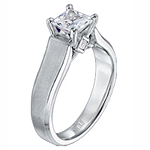 Scott Kay Solitaire Princess Engagement Ring with Surprise Diamonds