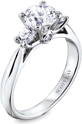this image shows the setting with a 100ct round brilliant cut center diamond the - Scott Kay Wedding Rings this image shows the setting with a 100ct round brilliant cut center diamond the - Scott Kay Wedding Rings