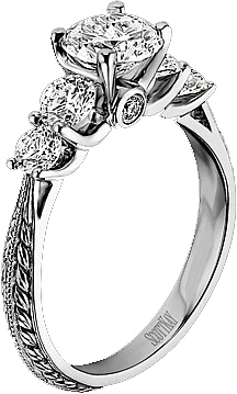... Kay Vintage Collection Diamond Engagement Ring with Caesar Engraving