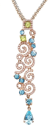 Simon G 18k Rose Gold Diamond Pendant