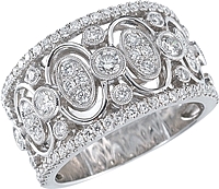 Simon G 18k White Gold Diamond Band- 1.02ct TW