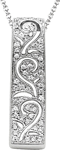 Simon G White Gold Pendant with Pave Diamonds