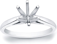 Six-Prong Cathedral Solitaire Engagement Ring