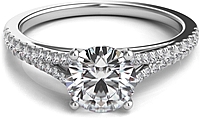 Split Shank Pave Diamond Engagement Ring