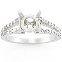 Split-Shank Pave-Set Diamond Setting .24ct tw