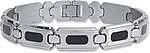 Stainless Steel and Enamel Link Bracelet