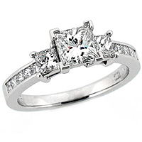 Stardust .80ct Channel Set & Prong Engagement Ring