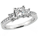 Stardust .80ct Channel Set & Prong Engagement Ring